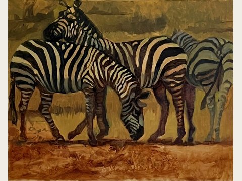 Serengeti Stripes (Tanzania) — Oil on canvas