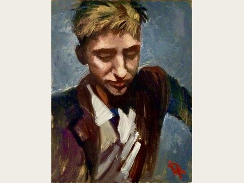 Young Man in Suit — Oil on canvas
