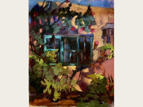 Carol's House — Oil on birch panel